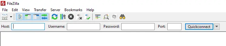 FTP details in filezilla