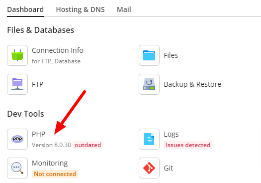 php settings in plesk